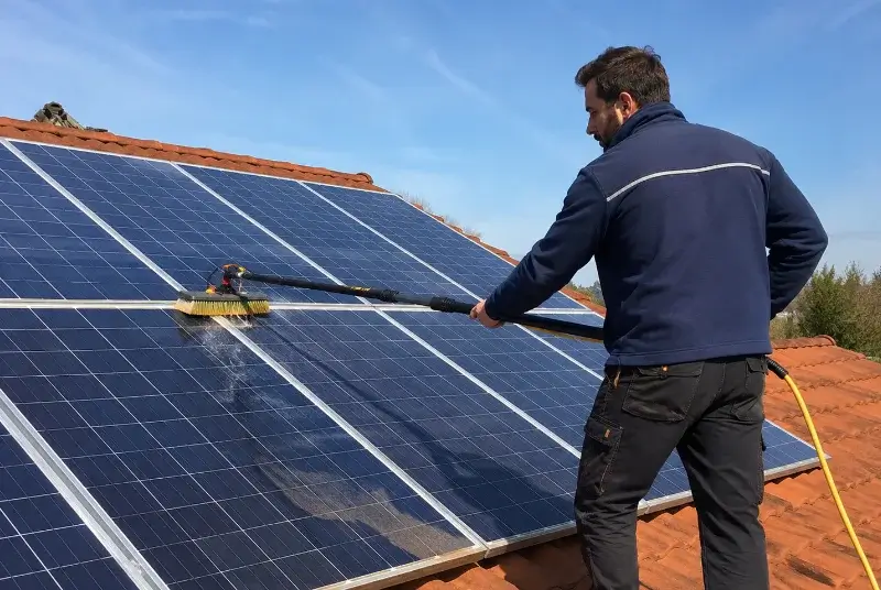 Nettoyage et entretien de panneaux solaires à la Selle-en-Luitré
